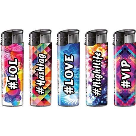 5 Piezo Hashtagprint Aanstekers