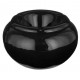 Zwarte keramiek asbak