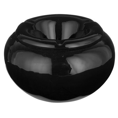 Zwarte keramiek asbak