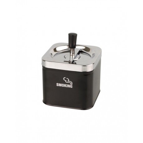 zwarte draai asbak met spinmechanisme