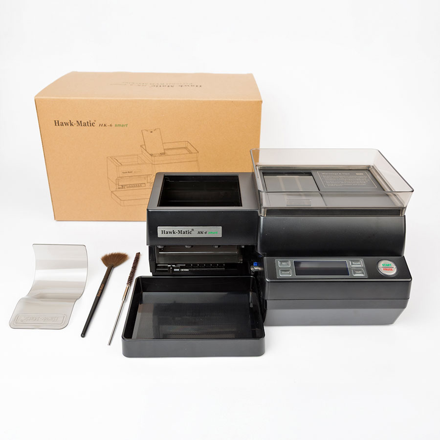 Leveringsomvang van de Hawkmatic HK-6 met accessoires